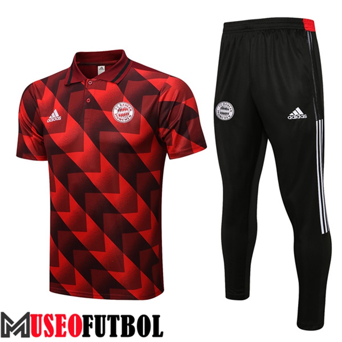 Camiseta Polo Bayern Munich Rojo/Negro 2022/2023