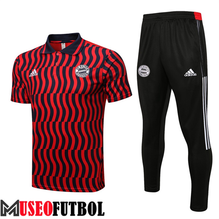 Camiseta Polo Bayern Munich Negro/Rojo 2022/2023