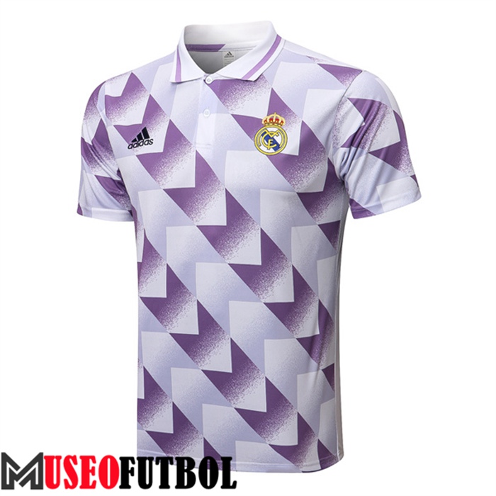 Camiseta Polo Real Madrid Blanco/Púrpura 2022/2023