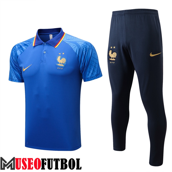 Camiseta Polo Francia Azul 2022/2023