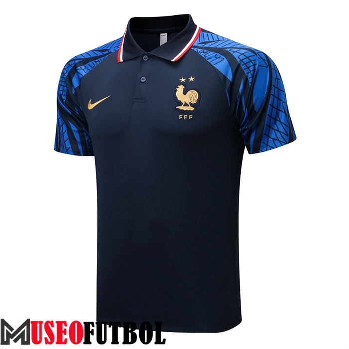 Camiseta Polo Francia Azul Marin 2022/2023