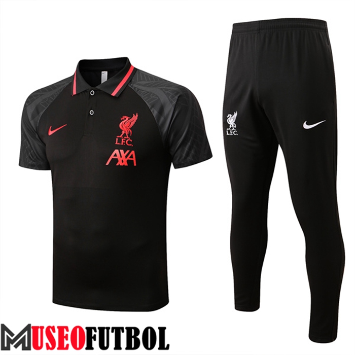 Camiseta Polo FC Liverpool Negro/Gris 2022/2023