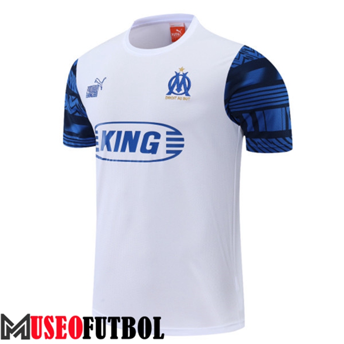 Camiseta Entrenamiento Marsella OM Blanco/Azul 2022/2023