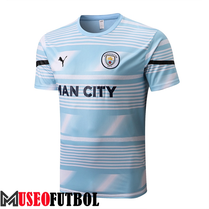 Camiseta Entrenamiento Manchester City Azul/Blanco 2022/2023