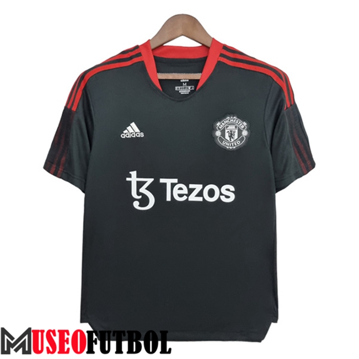 Camiseta Entrenamiento Manchester United Tezos Negro 2022/2023