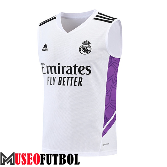 Chalecos De Futbol Real Madrid Blanco/Púrpura 2022/2023