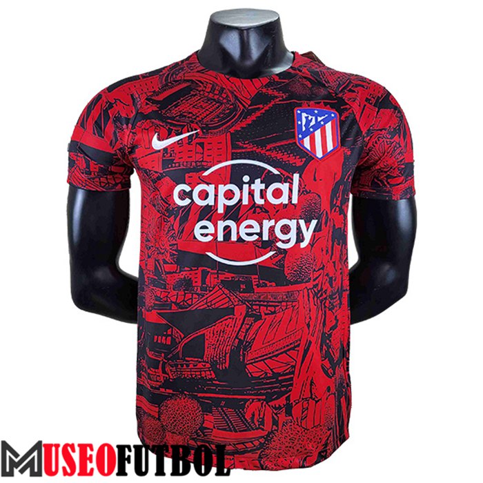 Camiseta Entrenamiento Atletico Madrid Rojo/Negro 2022/2023