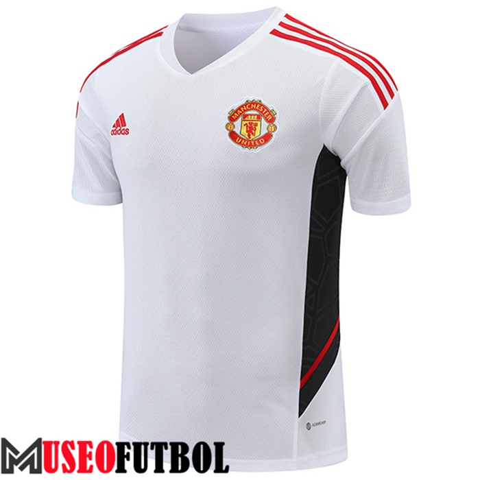 Camiseta Entrenamiento Manchester United Negro/Blanco 2022/2023