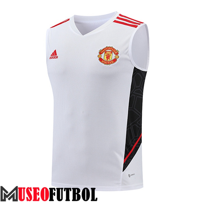 Chalecos De Futbol Manchester United Blanco/Negro 2022/2023