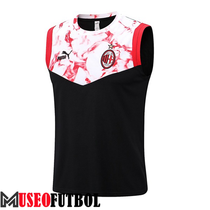 Chalecos De Futbol AC Milan Negro/Blanco 2022/2023