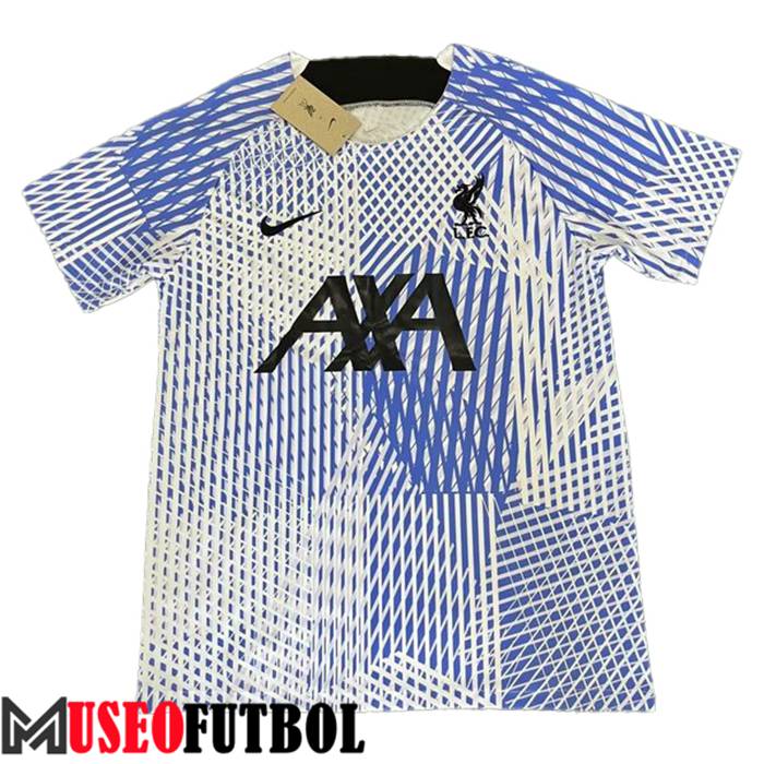 Camiseta Entrenamiento FC Liverpool Azul/Blanco 2022/2023