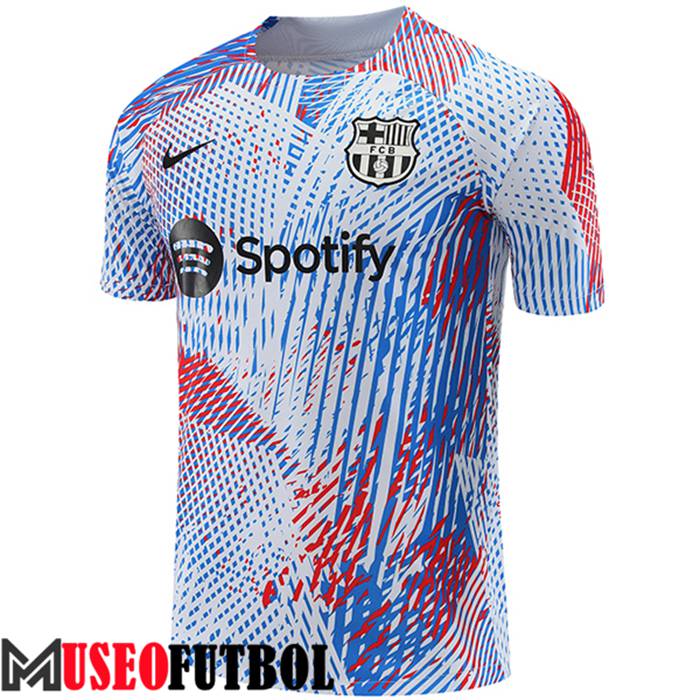 Camiseta Entrenamiento FC Barcelona Blanco/Rojo/Azul 2022/2023