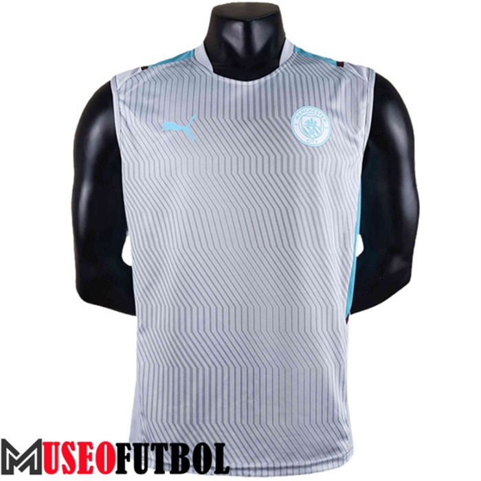 Camiseta Entrenamiento Sin mangas Manchester City Gris 2022/2023