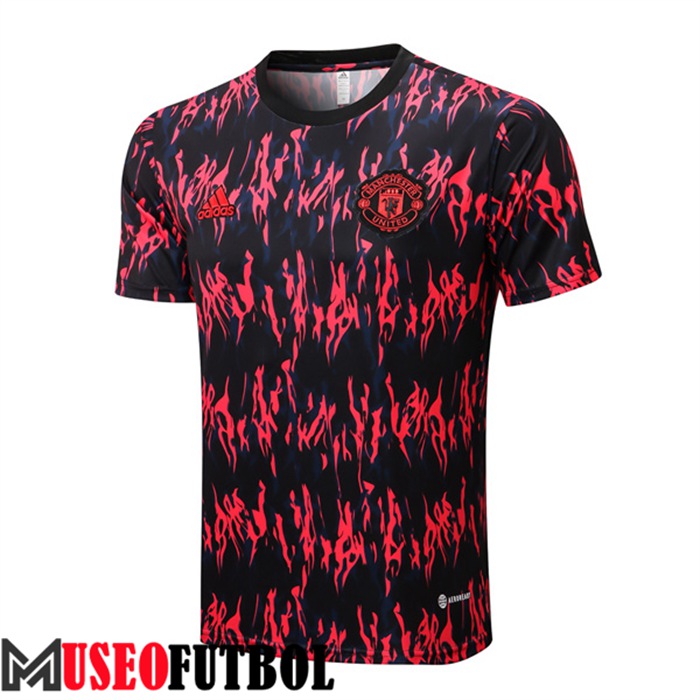 Camiseta Entrenamiento Manchester United Negro/Rojo 2022/2023