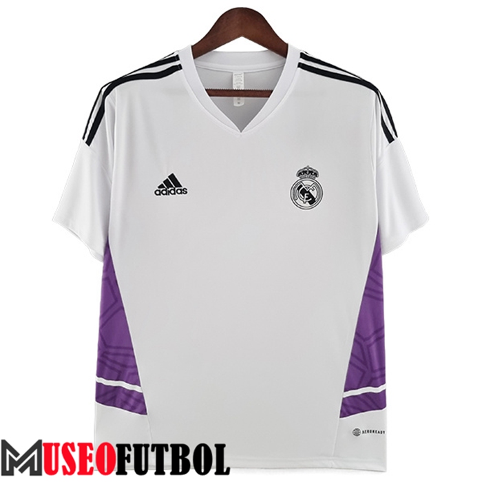 Camiseta Entrenamiento Real Madrid Blanco/Púrpura 2022/2023