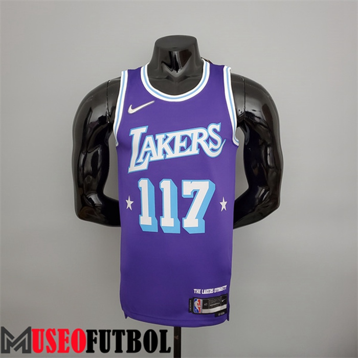 Camiseta Los Angeles Lakers (Chief #117) Púrpura 75 Aniversario X-BOX Co-branded