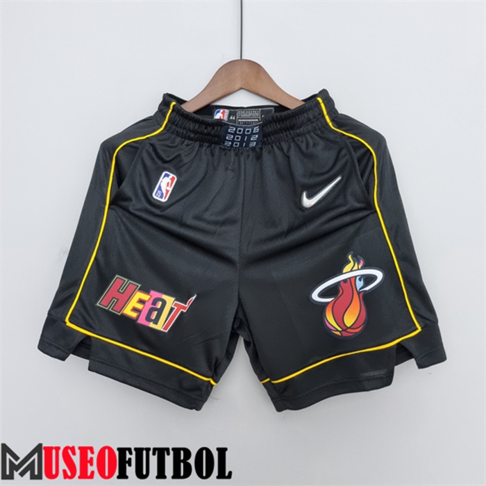 Cortos NBA Miami Heat 2022 Negro Urban Edition