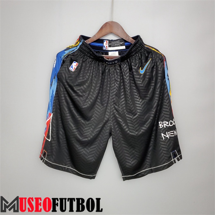 Cortos NBA Rooklyn Nets Negro City Edition