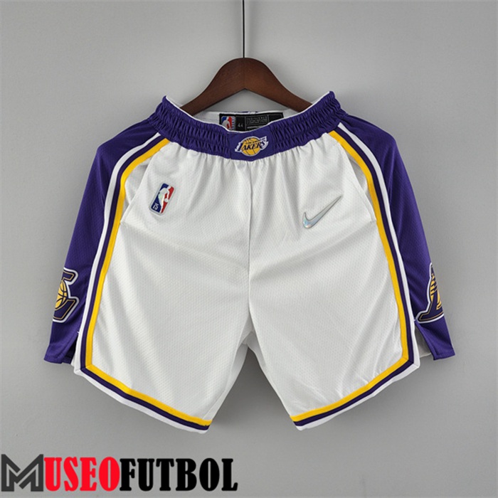 Cortos NBA Los Angeles Lakers Blanco 75 Aniversario