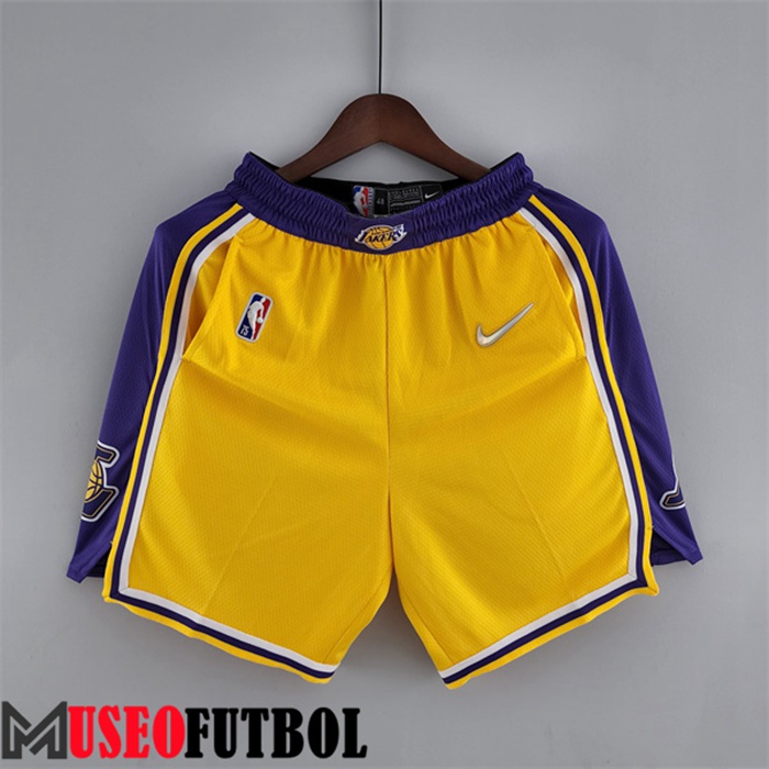 Cortos NBA Los Angeles Lakers Amarillo 75 Aniversario