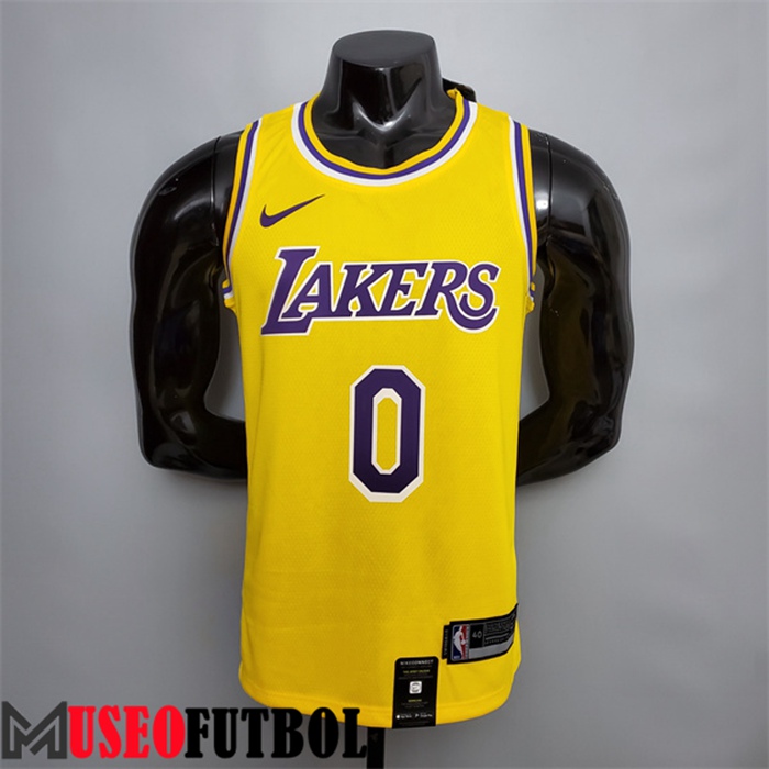 Camiseta Los Angeles Lakers (Kuzma #0) Amarillo Escote redondo Edición Conmemorativa