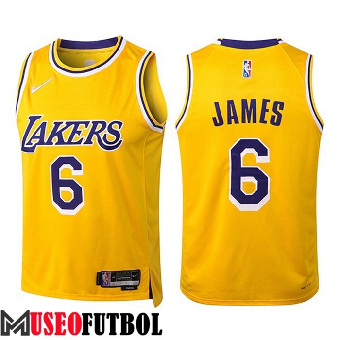 Camiseta Los Angeles Lakers (JAMES #6) Amarillo