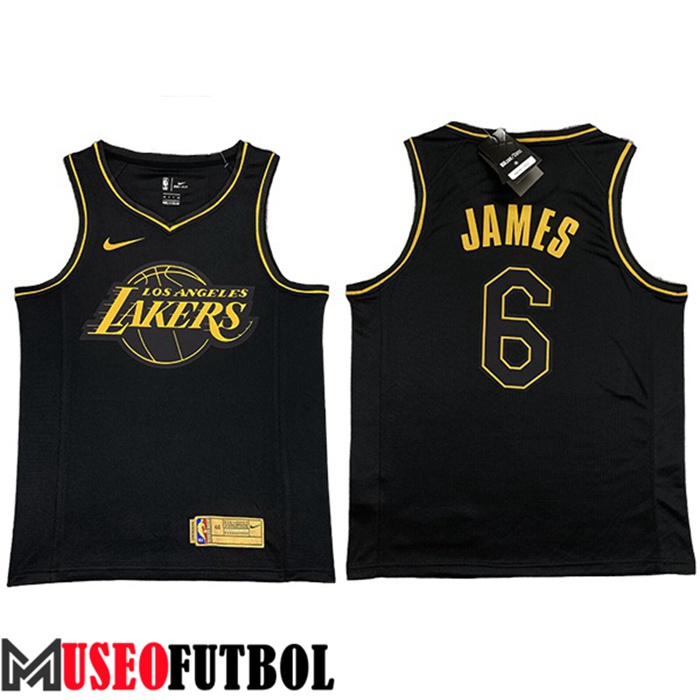 Camiseta Los Angeles Lakers (JAMES #6) Negro