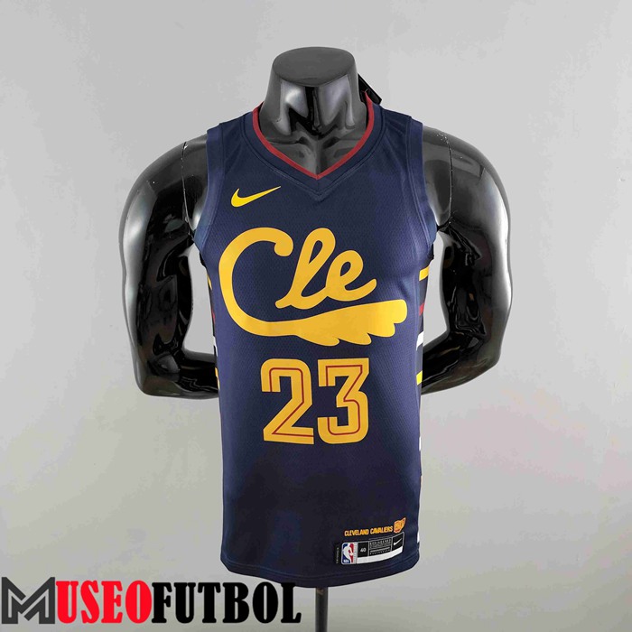 Camiseta Cleveland Cavaliers (JAMES #23) Azul Marins Striped