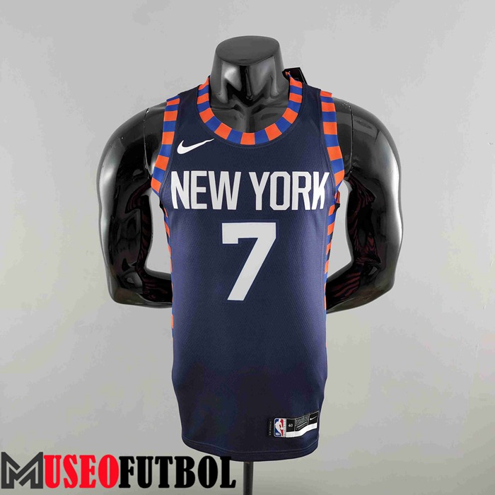 Camiseta New York Knicks (ANTHONY #7) Azul Oscuro Striped