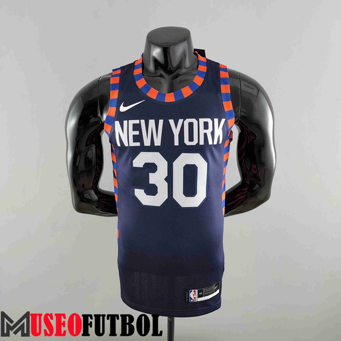 Camiseta New York Knicks (RANDLE #30) Azul Oscuro Striped