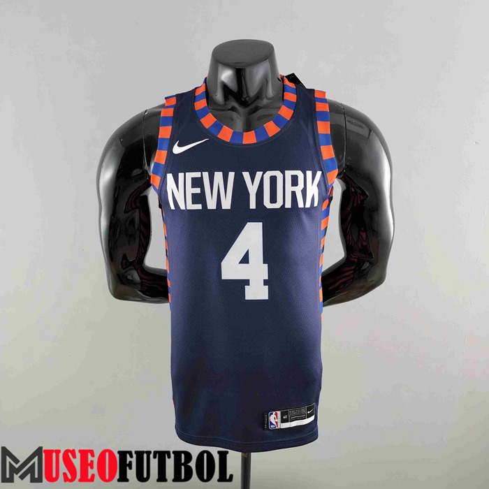 Camiseta New York Knicks (Rosa #4) Azul Oscuro Striped