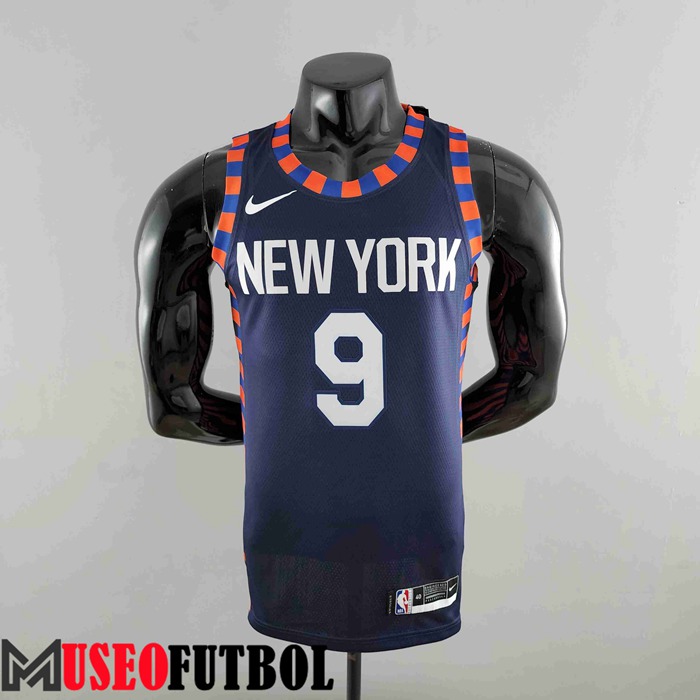 Camiseta New York Knicks (BARRETT #9) Azul Oscuro Striped