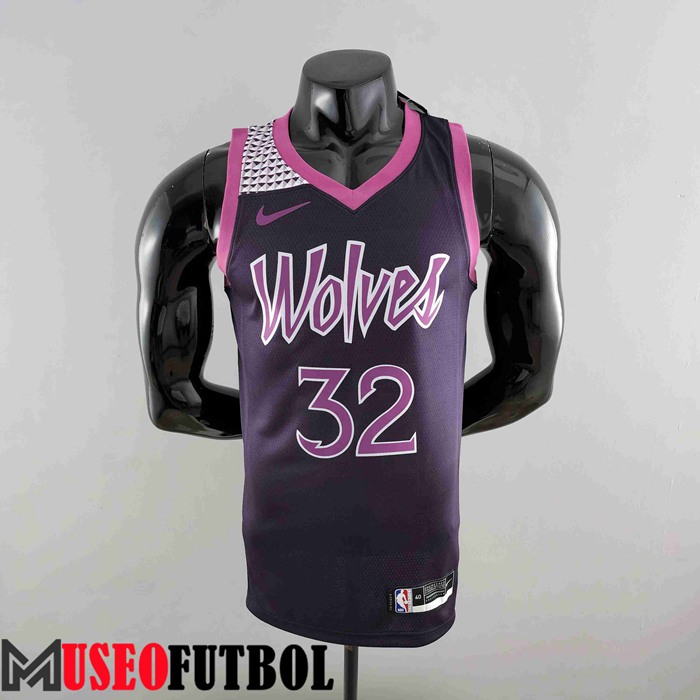 Camiseta Minnesota Timberwolves (TOWNS #32) Negro/Púrpura