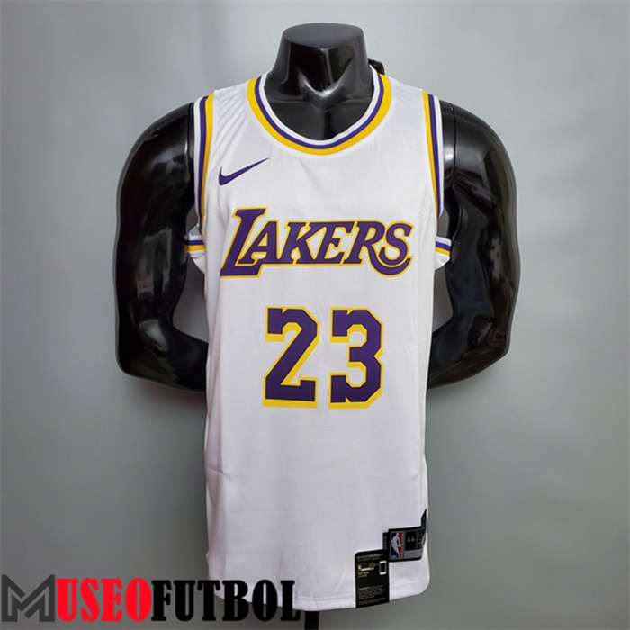 Camiseta Los Angeles Lakers (James #23) Blanco Escote redondo