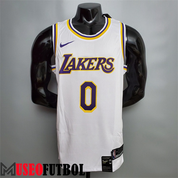 Camiseta Los Angeles Lakers (Kuzma #0) Blanco Escote redondo