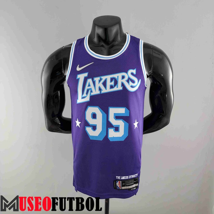 Camiseta Los Angeles Lakers (TOSCANO #95) Púrpura 75 Aniversario City Edition