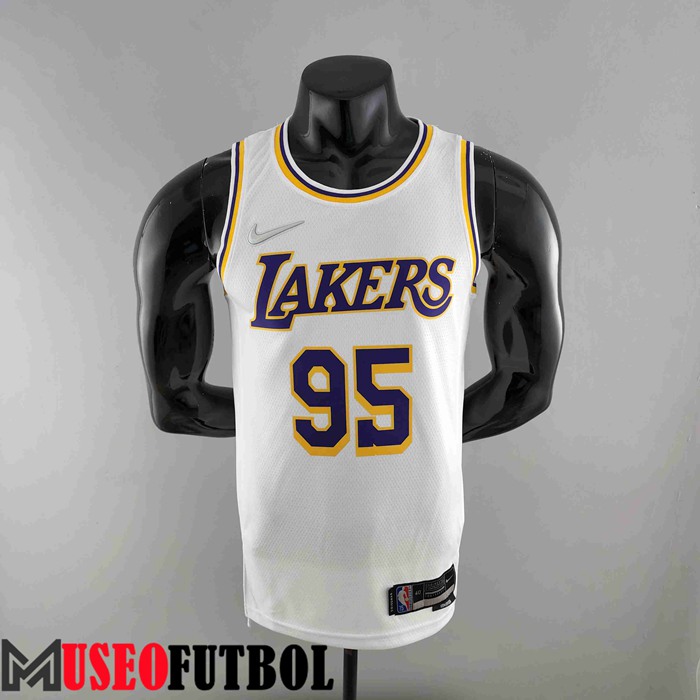 Camiseta Los Angeles Lakers (TOSCANO #95) Blanco 75 Aniversario