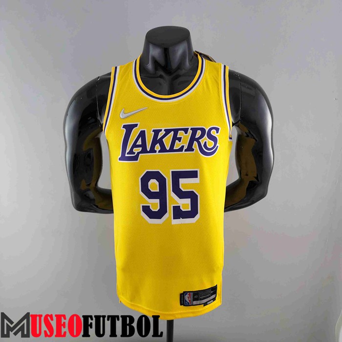 Camiseta Los Angeles Lakers (TOSCANO #95) Amarillo 75 Aniversario