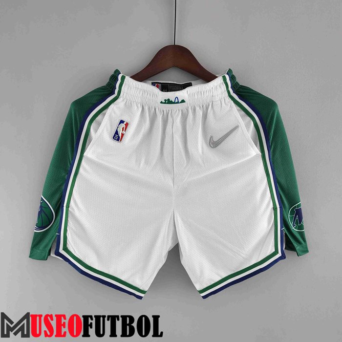 Cortos NBA Dallas Mavericks 2022 Blanco/Verde Trim Urban Edition