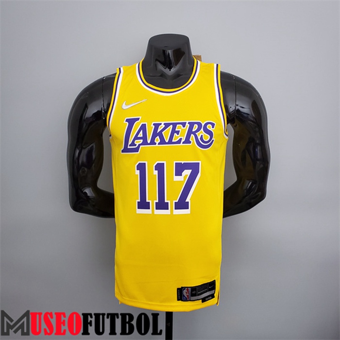 Camiseta Los Angeles Lakers (Chief #117) Amarillo 75 Aniversario X-BOX Joint