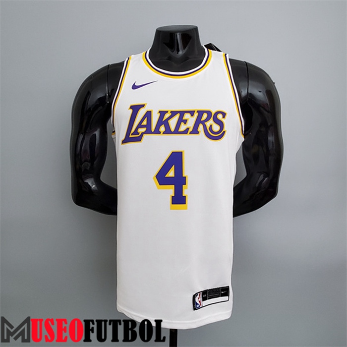 Camiseta Los Angeles Lakers (Rondo #4) Blanco Escote redondo