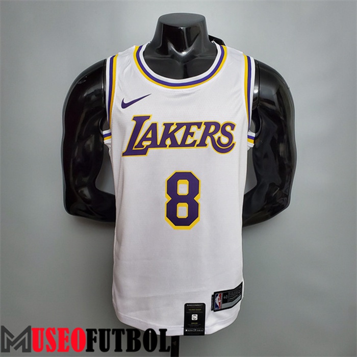 Camiseta Los Angeles Lakers (Bryant #8) Blanco Escote redondo