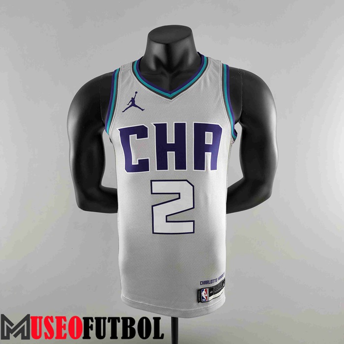 Camiseta Charlotte Hornets (BALL #2) 2019 Gris