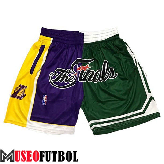 Cortos NBA Los Angeles Lakers Púrpura/Verde