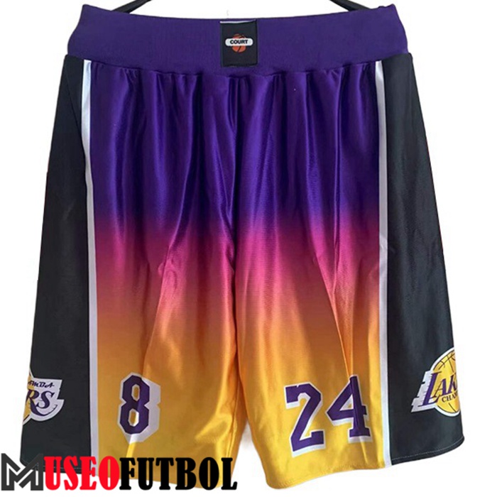 Cortos NBA Los Angeles Lakers Púrpura/Amarillo