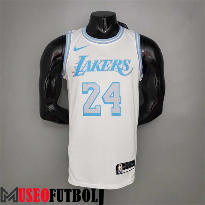 Camiseta Los Angeles Lakers (Bryant #24) Blanco Escote redondo Retro Limited Edition