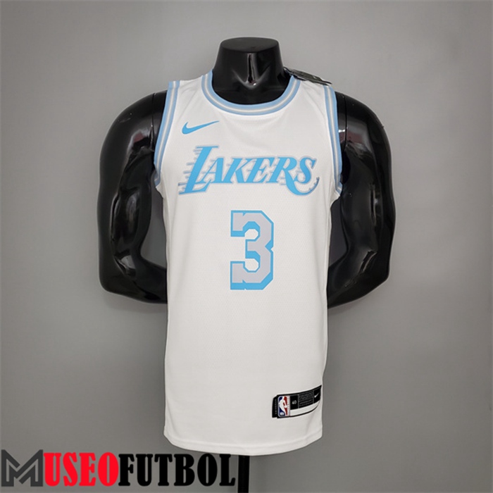 Camiseta Los Angeles Lakers (Davis #3) Blanco Escote redondo Retro Limited Edition