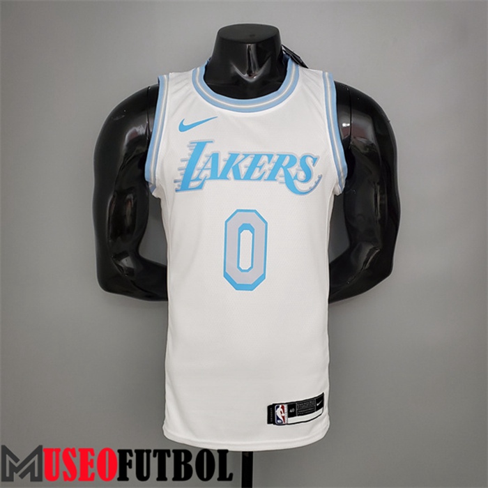 Camiseta Los Angeles Lakers (Kuzma #0) Blanco Escote redondo Retro Limited Edition