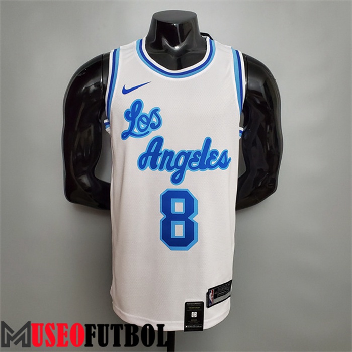 Camiseta Los Angeles Lakers (Bryant #8) Blanco Retro Night