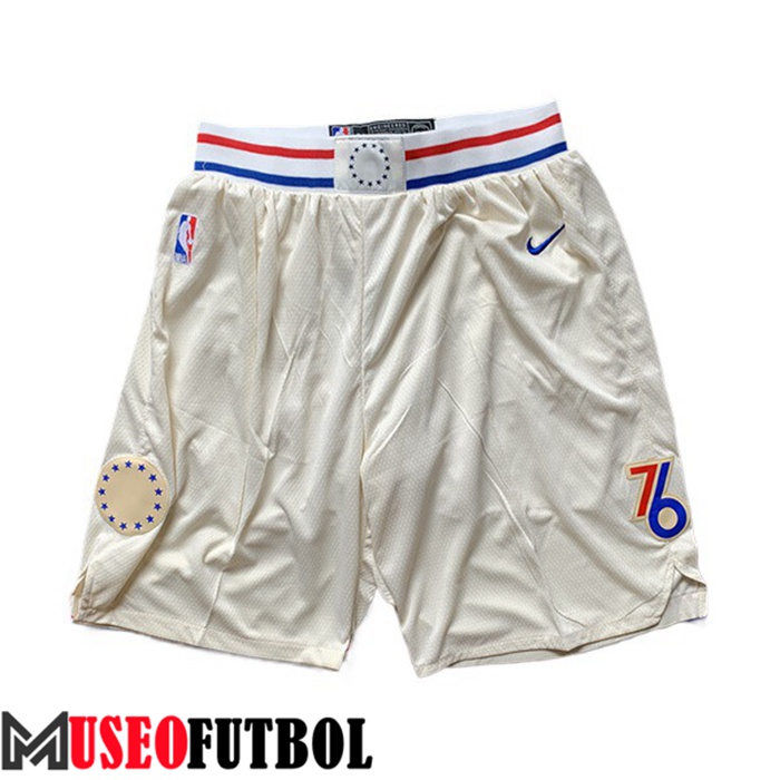 Cortos NBA Philadelphia 76ers Blanco